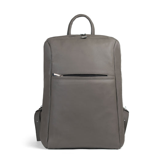 Forge Gray Leather Backpack