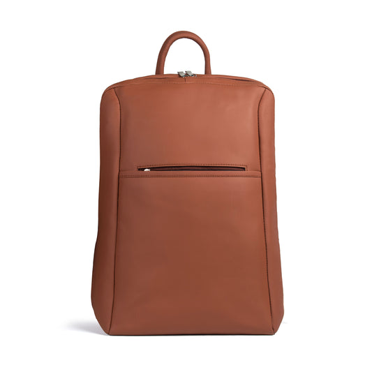 Metro Brown Leather Backpack