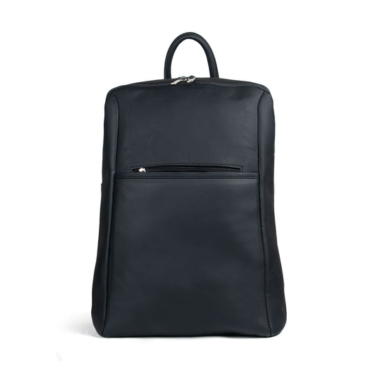 Phantom Black Leather Backpack