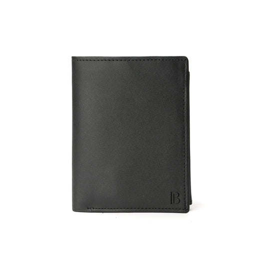Men's Trifold Black Leather Wallet