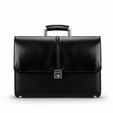 Aldermere/Black leather laptop bag