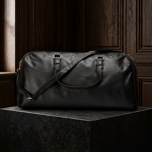 Sleek Black Duffle