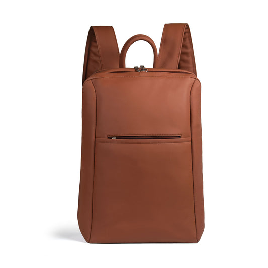 Metro Brown Leather Backpack