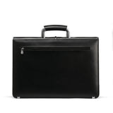 Black leather laptop bag