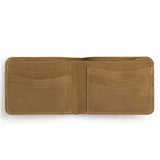 Rich Brown Slim Suede Leather Bifold Wallet