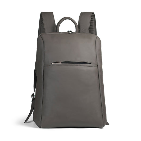 Forge Gray Leather Backpack