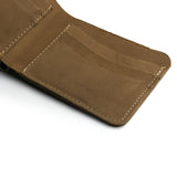 Rich Brown Slim Suede Leather Bifold Wallet