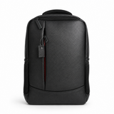 Elite Black Leather Backpack for Men