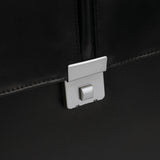 Black leather laptop bag