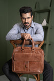 Huston Brown Laptop Bag