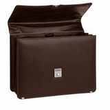 Aldermere/Dark Brown leather laptop bag