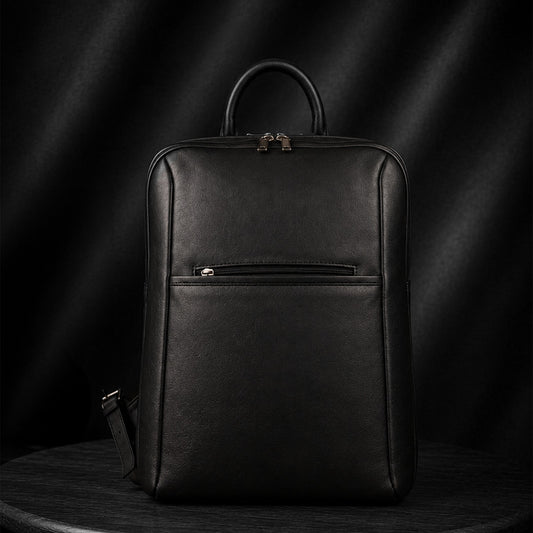 Phantom Black Leather Backpack