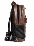 Elite Dark Brown Leather Backpack for Men