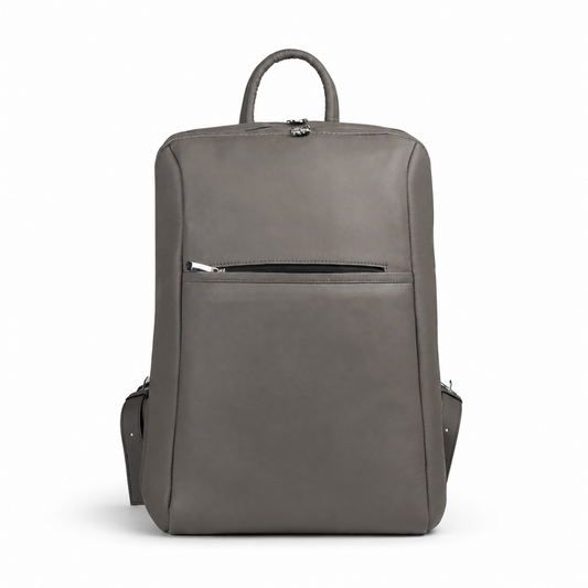 Forge Grey Leather Backpack