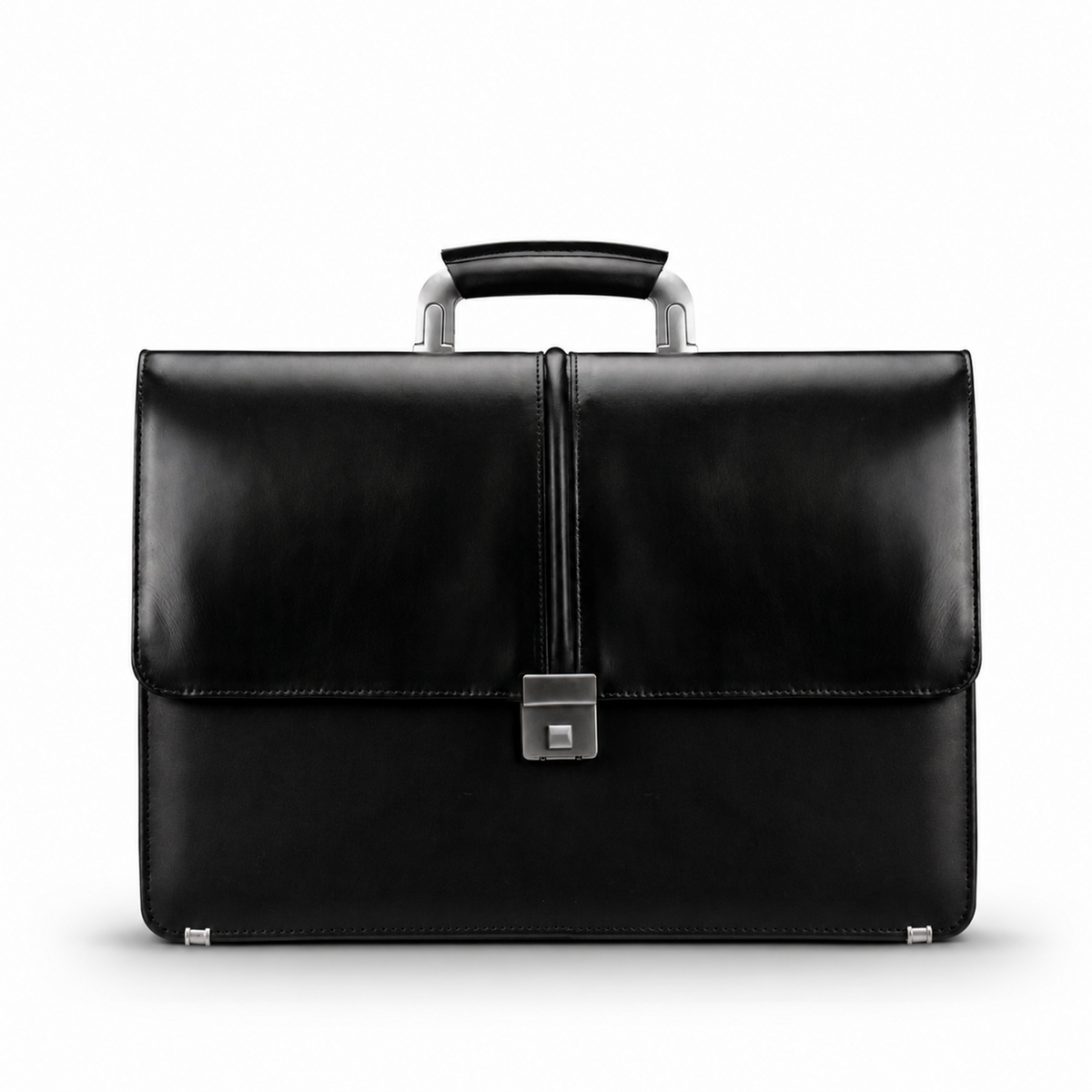 Aldermere/Black leather laptop bag