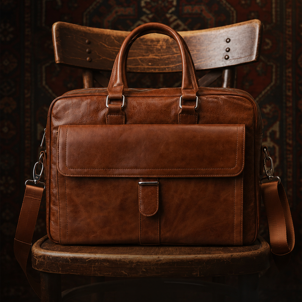 Huston Brown Laptop Bag