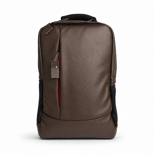 Elite Dark Brown Leather Backpack for Men