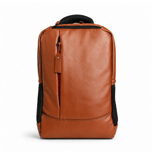 Elite Brown Leather Backpack for Men