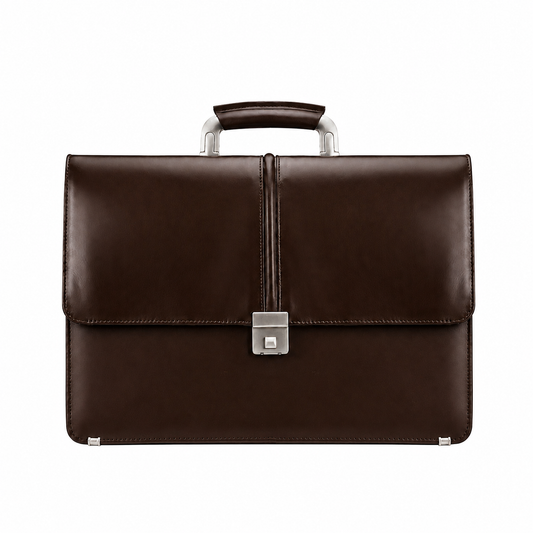 Aldermere/Dark Brown leather laptop bag