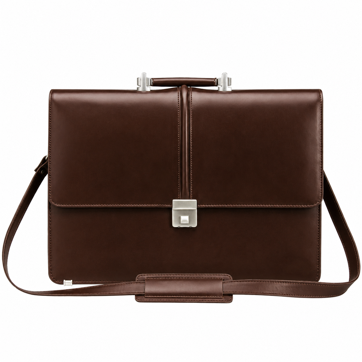 Aldermere/Dark Brown leather laptop bag