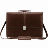 Aldermere/Dark Brown leather laptop bag