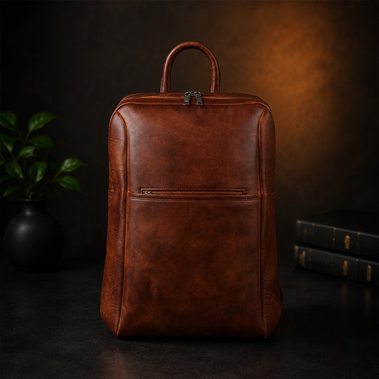 Oakmere Brown Leather Backpack