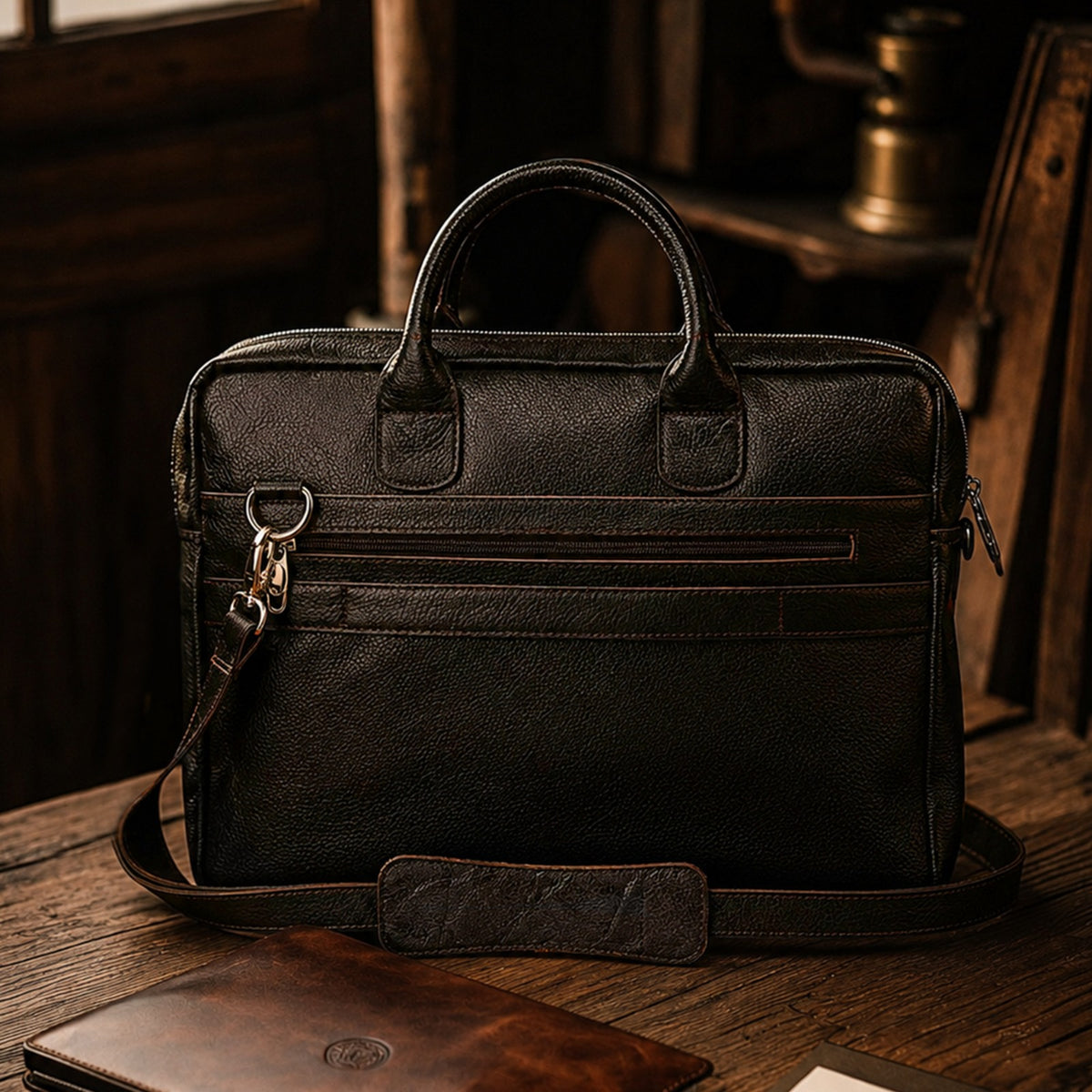 Vista Dark Brown Laptop Bag