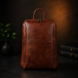Phantom Black Leather Backpack